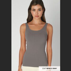 NEW Whale Gray Ultra Soft and Stretchy Wide Strap Tank Top